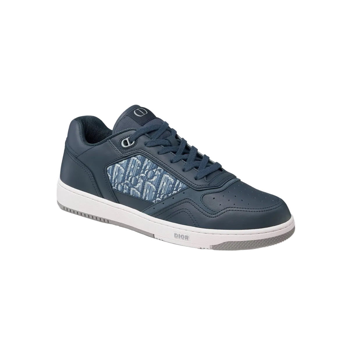Dior B27 Uptown Low-Top Sneaker – Blue Smooth Calfskin and Blue Dior Oblique Jacquard