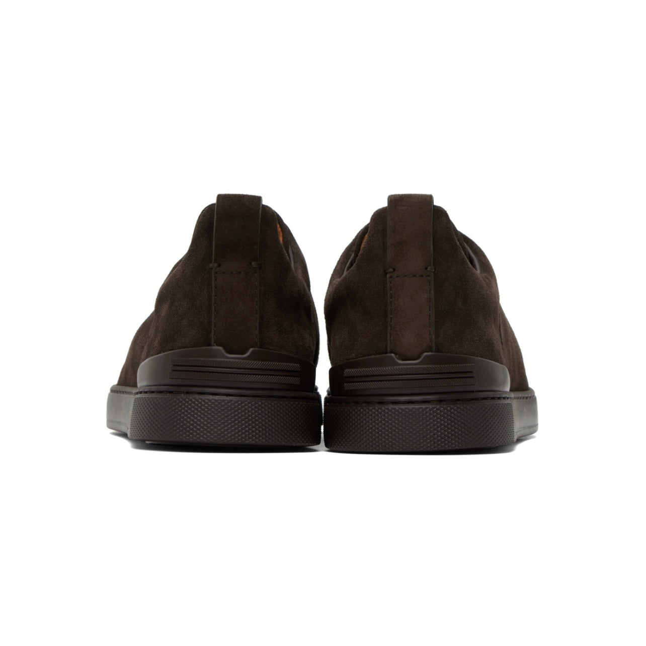 Zegna BROWN TRIPLE STITCH™ SECONDSKIN SNEAKERS