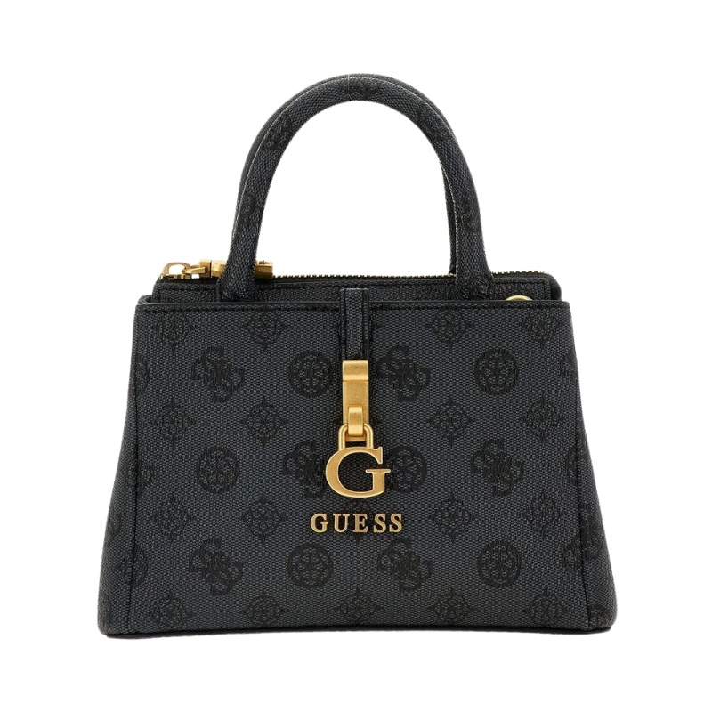 Original Outlet Guess handbag with 4G peony logo Gray