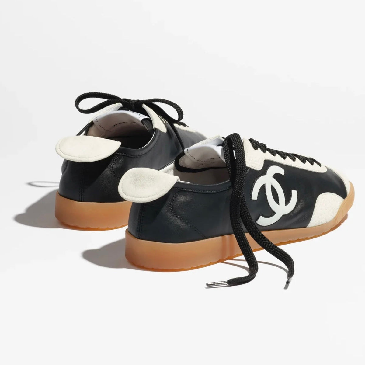 CHANEL Black & White Low-Top Sneakers
