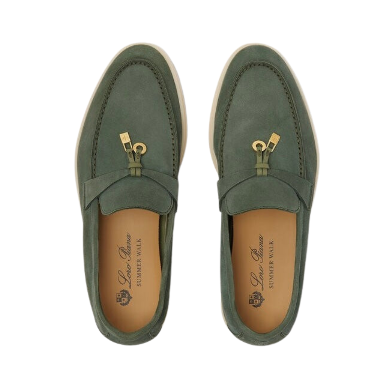 Loro Piana Summer Charms Walk Loafer Suede Green Lagoon (518W)