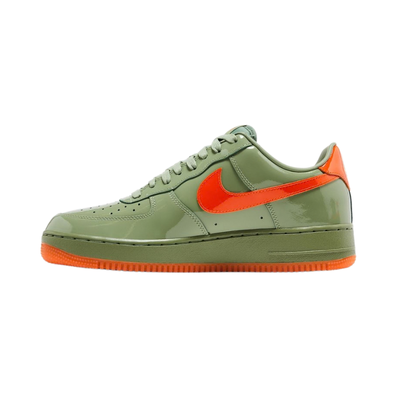 Nike air force 1 low premium oil green safety orange