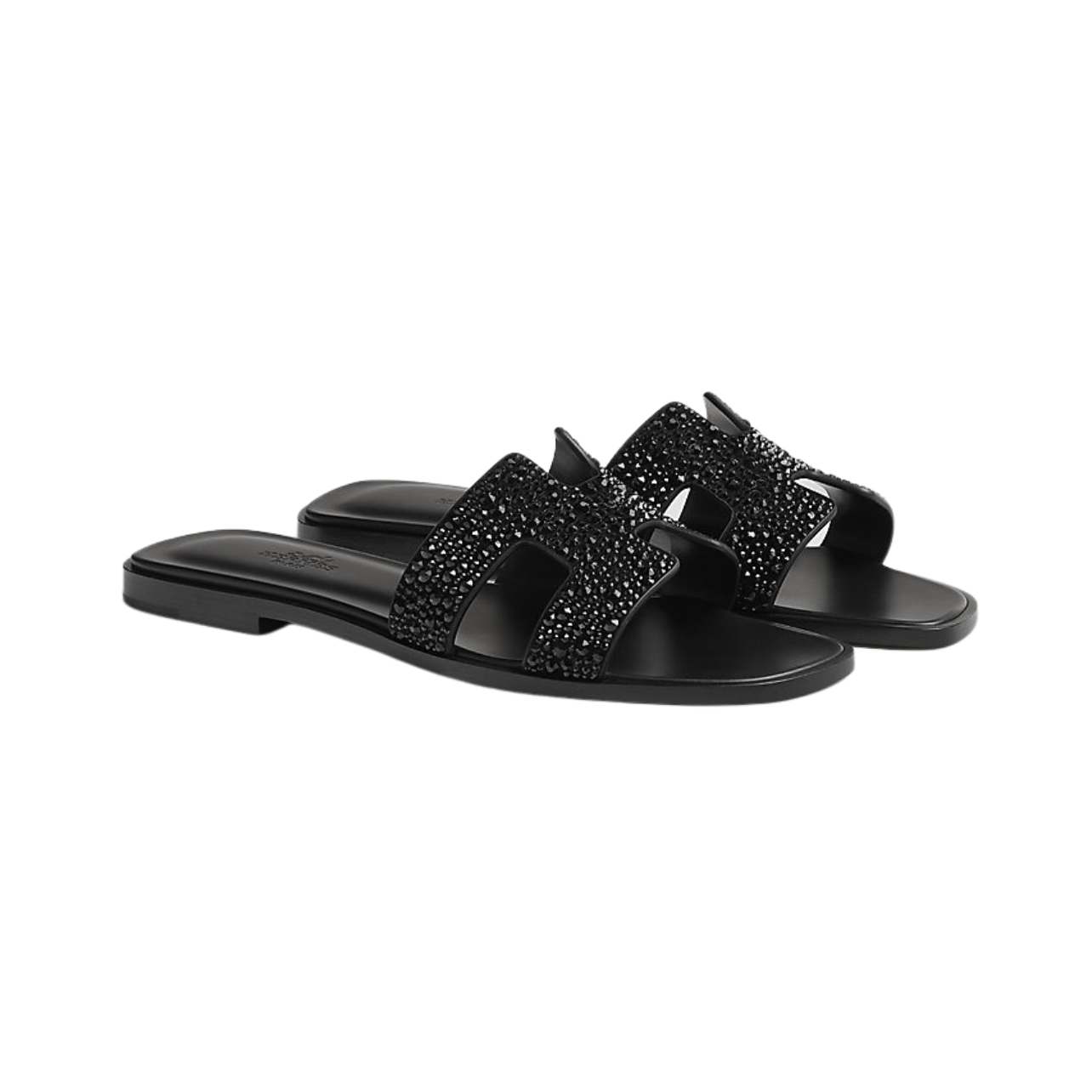 Hermes oran sandal noir