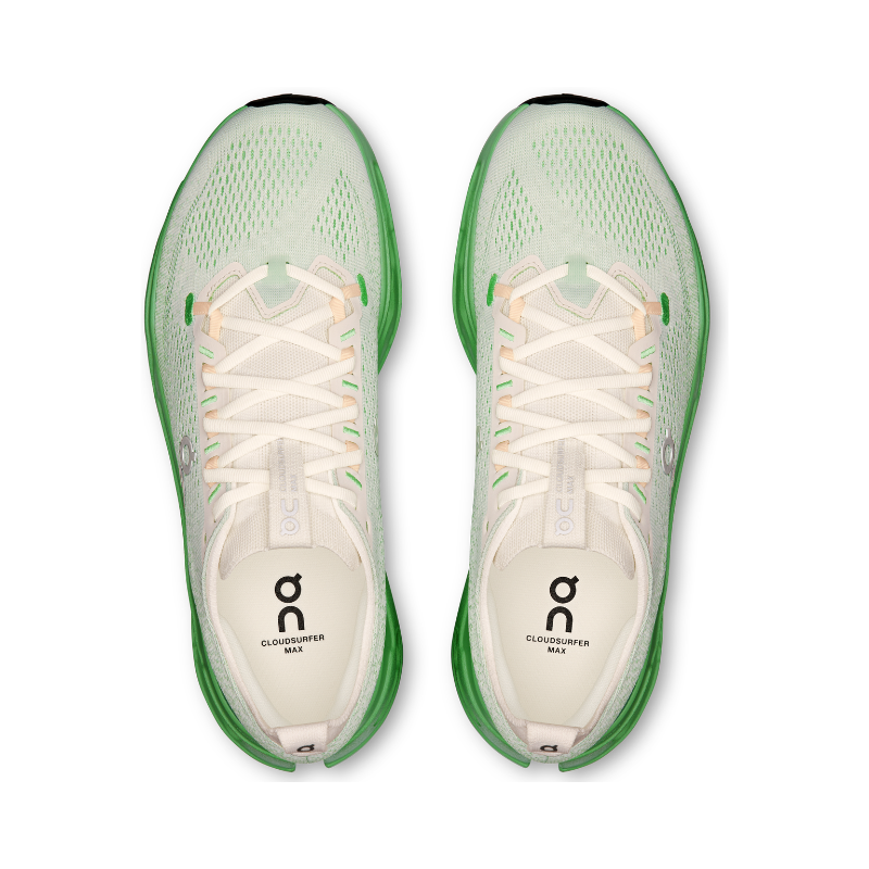 On Cloudsurfer max mens ivory honeydew