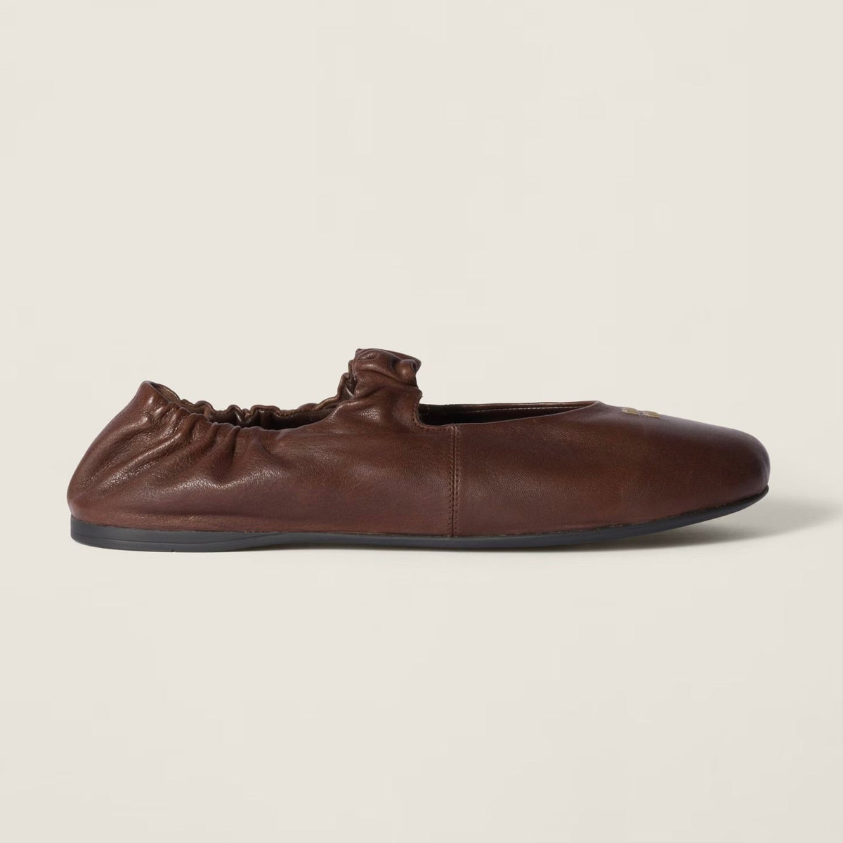 Miu Miu Ruches nappa leather ballerinas