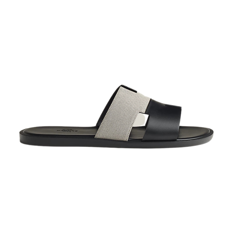 Hermès Izmir sandal black and white