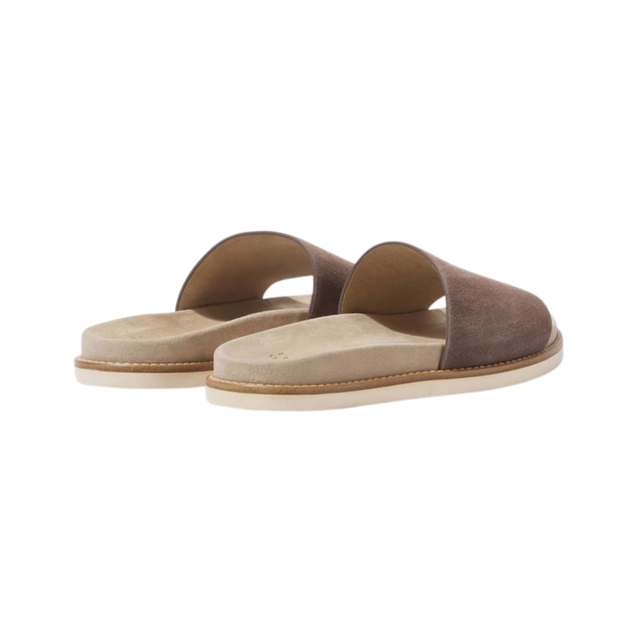 Brunello cucinelli suede slippers brown