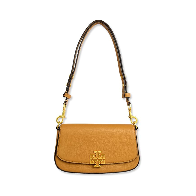 Original Outlet Tory Burch Britten Convertible Crossbody Bag with Gold Hardware