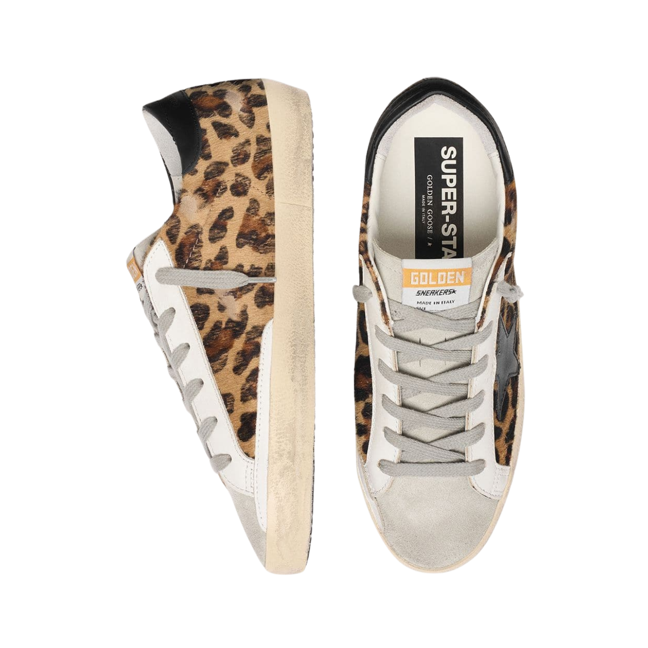 Golden Goose Super-Star Leopard Print Leather