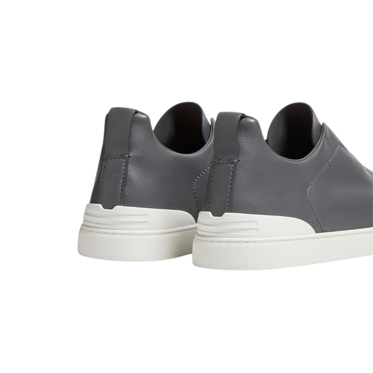 Zegna DARK GREY TRIPLE STITCH™ SECONDSKIN SNEAKERS