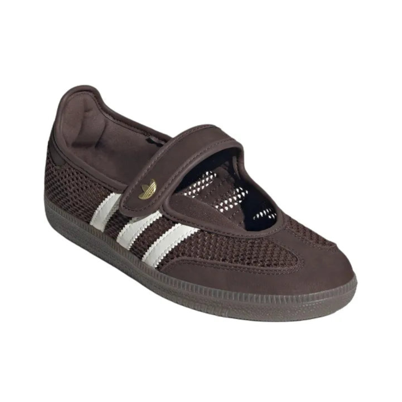 Adidas Samba Jane Mary Jane Shoes Brown Jade White