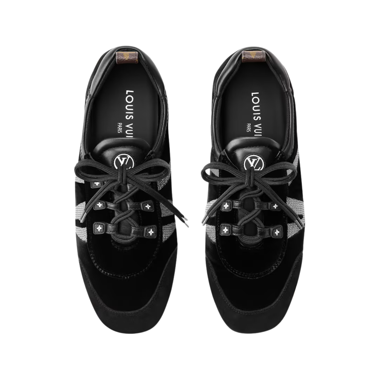 Louis vuitton lv sneakerina black velvet sneakers