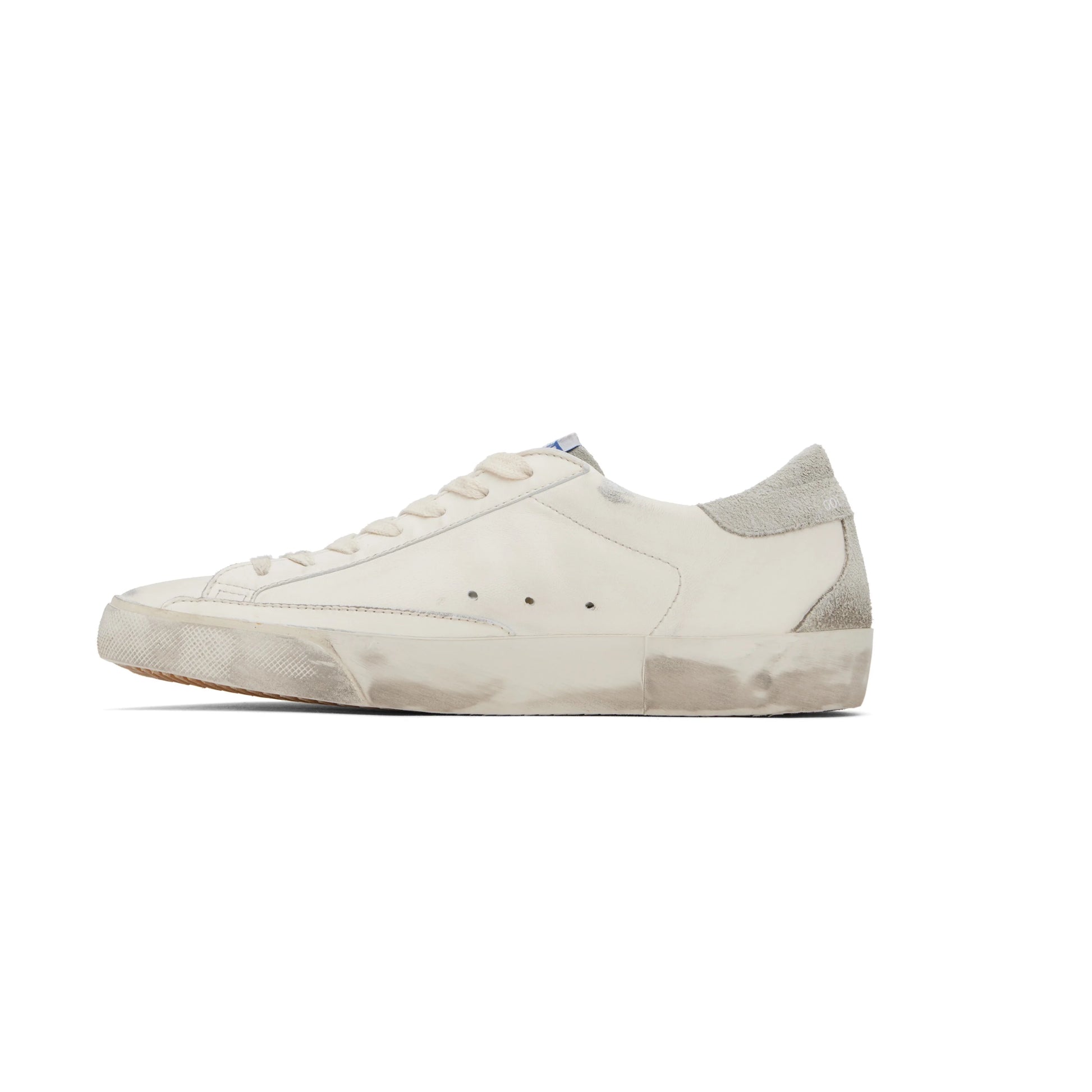 Golden Goose Super-Star in white leather star grey suede back (Women's)
