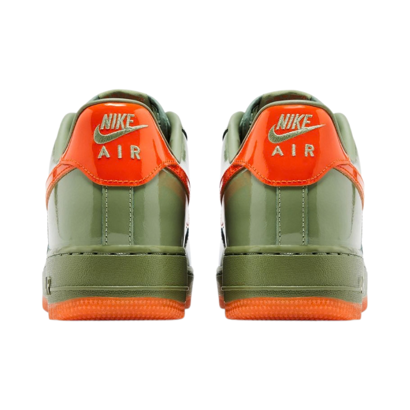 Nike air force 1 low premium oil green safety orange