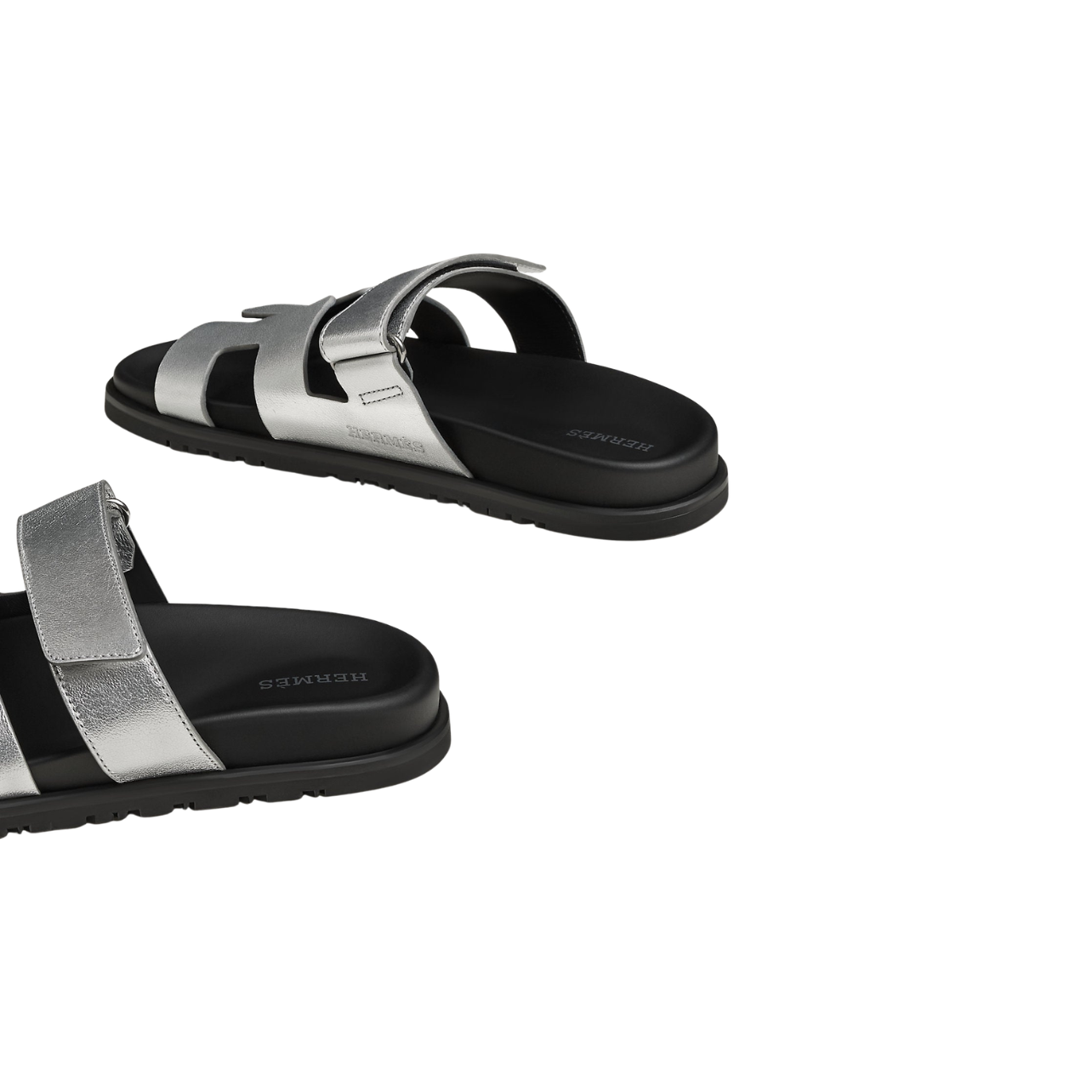 Hermès Chypre Sandals 'Gris Argenté'