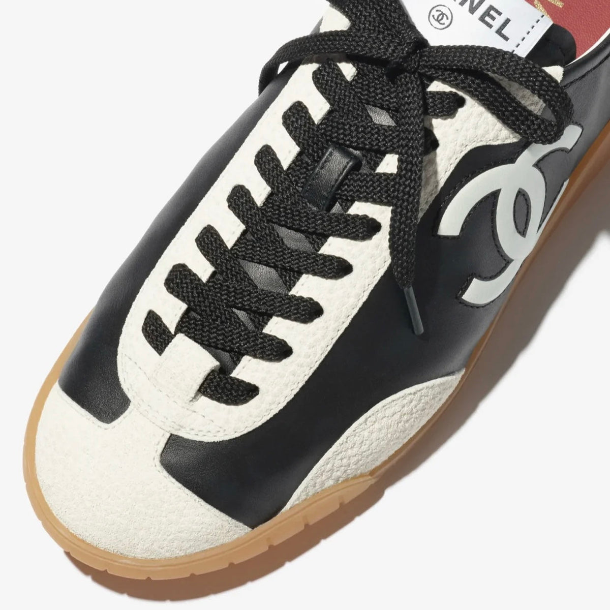 CHANEL Black & White Low-Top Sneakers
