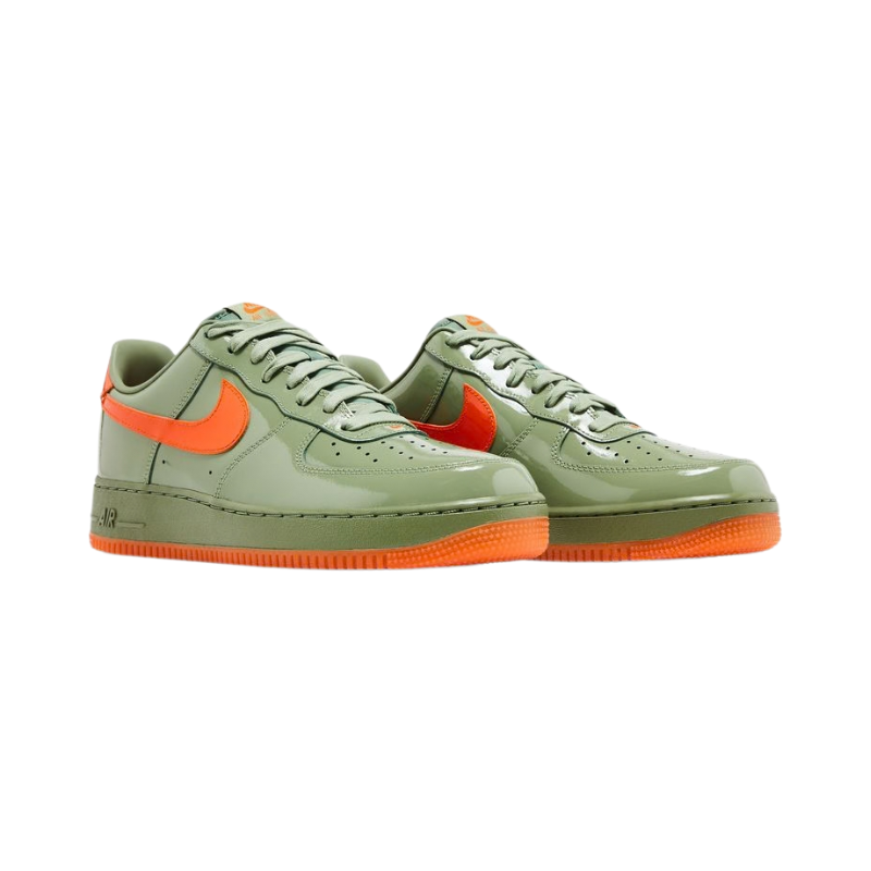 Nike air force 1 low premium oil green safety orange