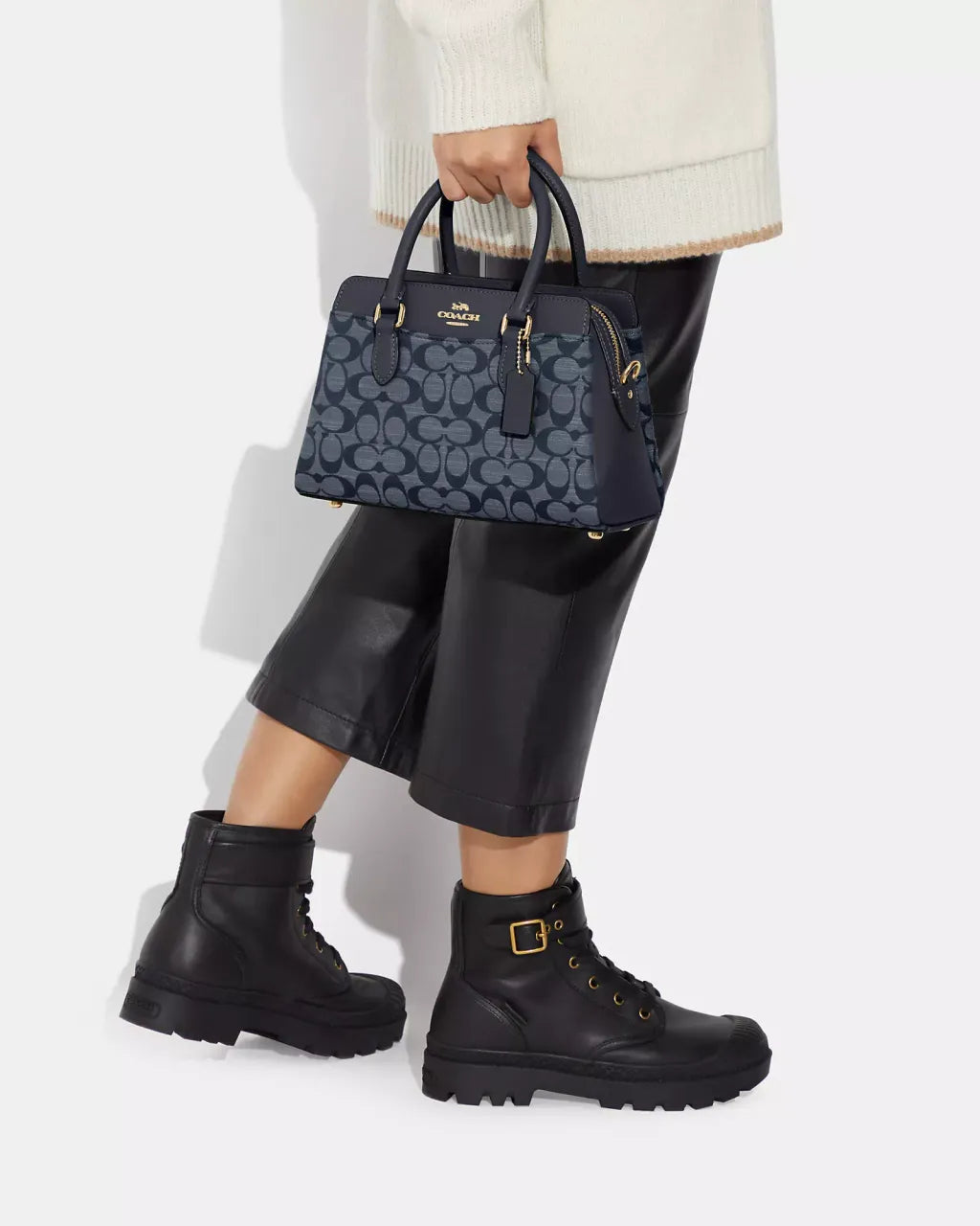Original Outlet Coach Mini Darcie Carryall In Signature Chambray