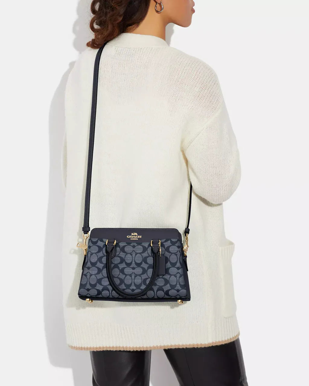 Original Outlet Coach Mini Darcie Carryall In Signature Chambray