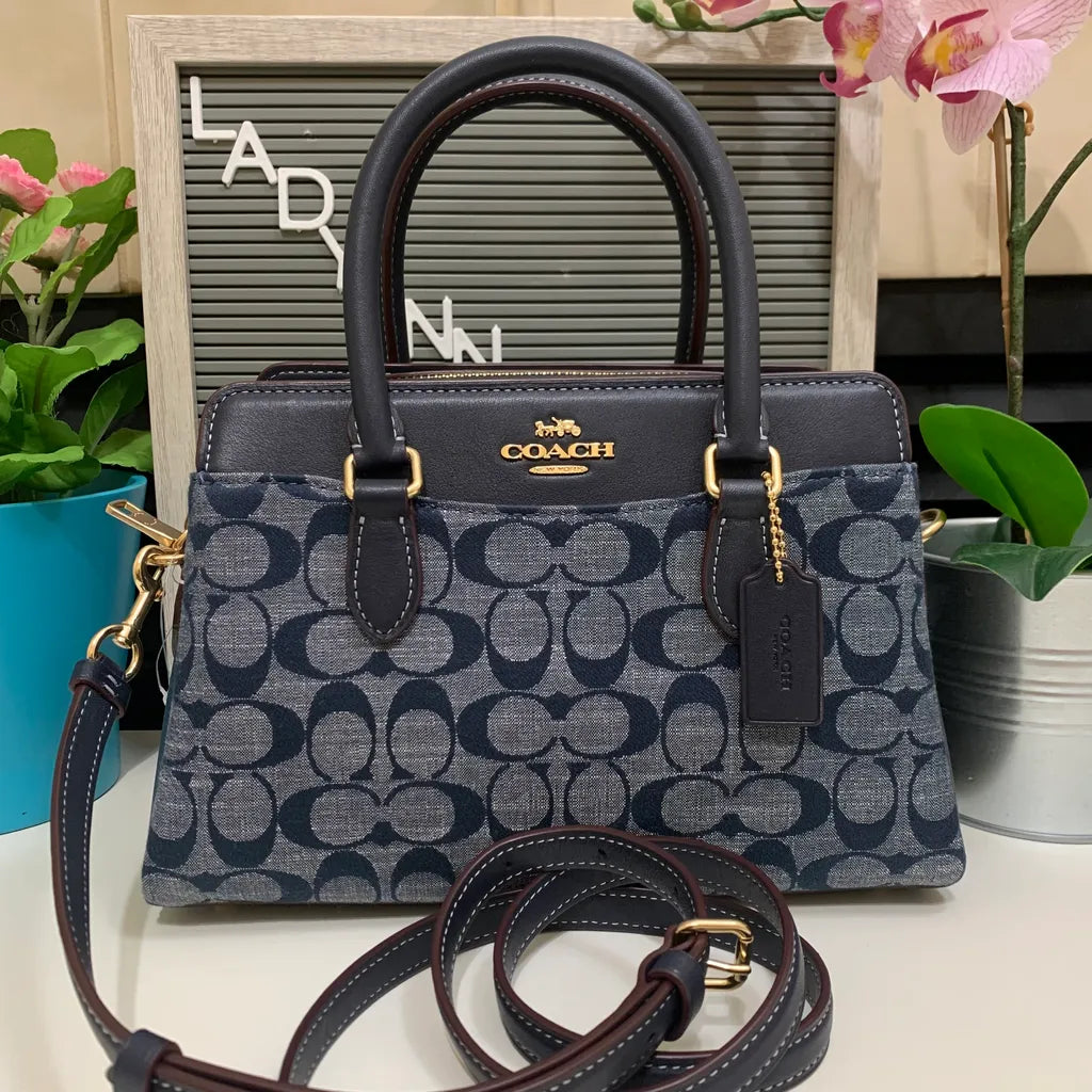 Original Outlet Coach Mini Darcie Carryall In Signature Chambray