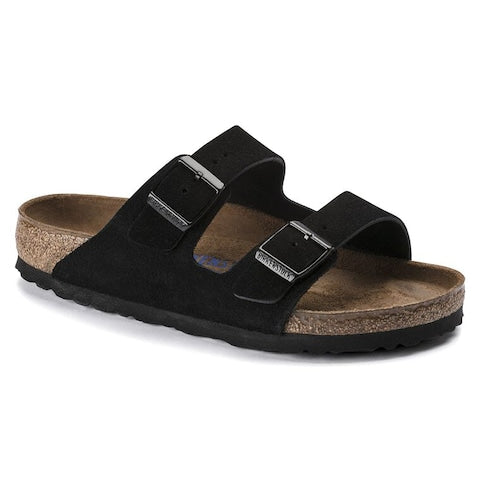 BirkenStock Arizona Soft FootbedSuede Leather - Black