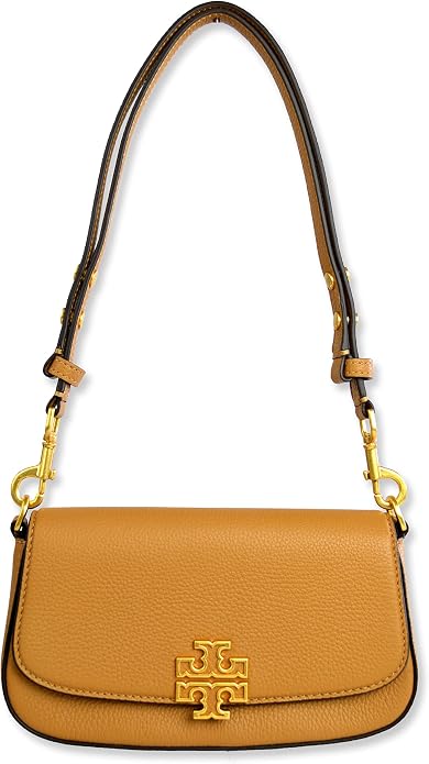 Original Outlet Tory Burch Britten Convertible Crossbody Bag with Gold Hardware