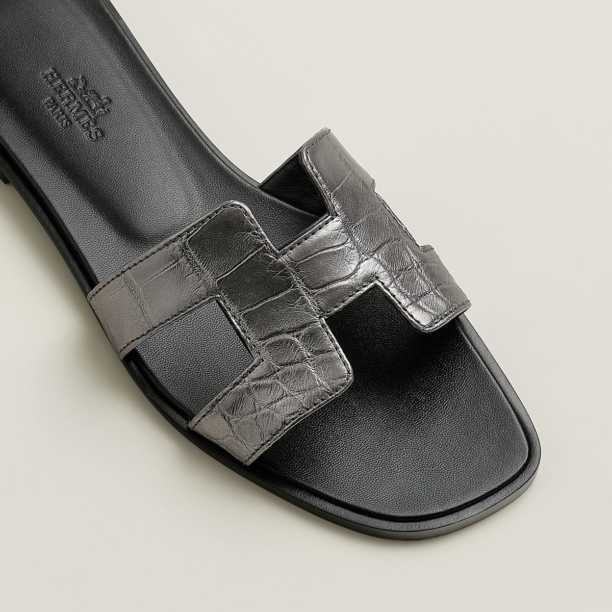 Hermès Oran sandal 'Gris Argenté'