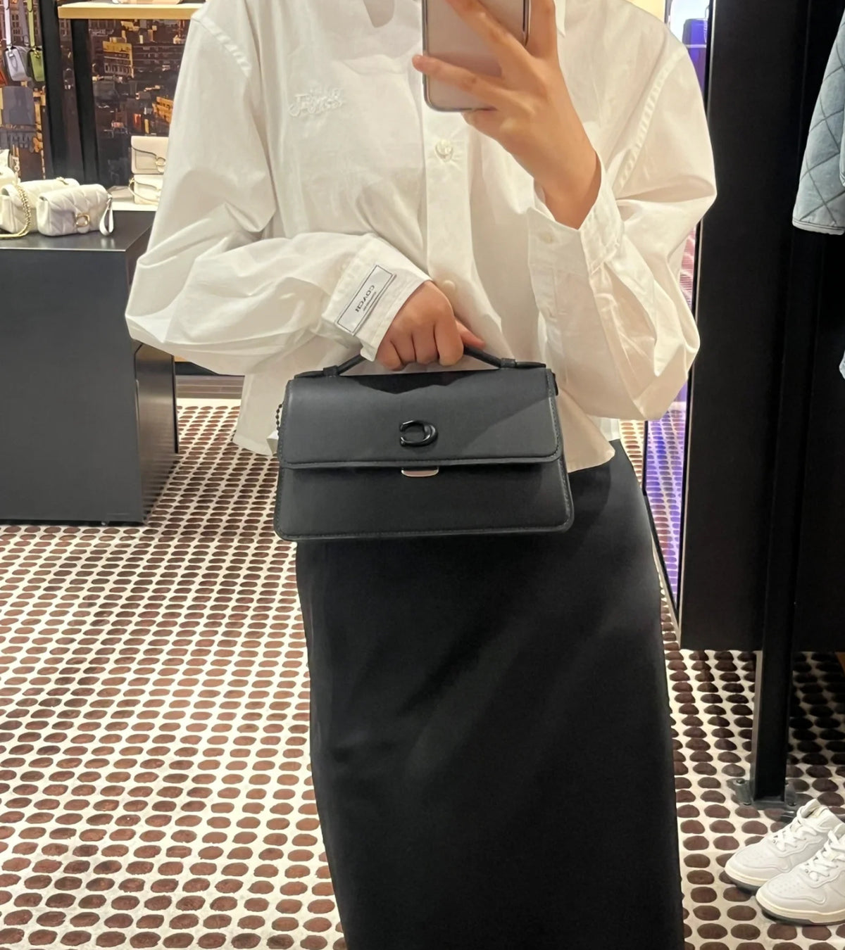 Original Outlet Coach Black Women Shoulder bag