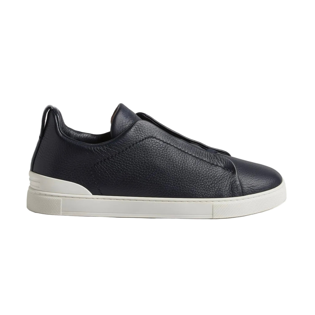 Zegna TRIPLE STITCH™ GENUINE LEATHER SNEAKERS IN BLACK