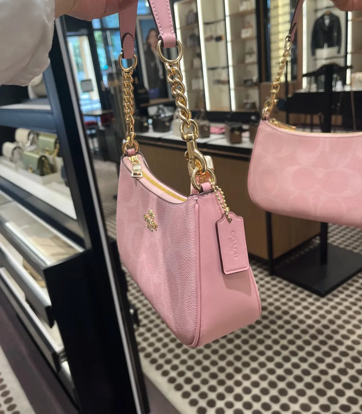 Original Outlet Coach Pink Women Shoulder Bag Cal51 Teri