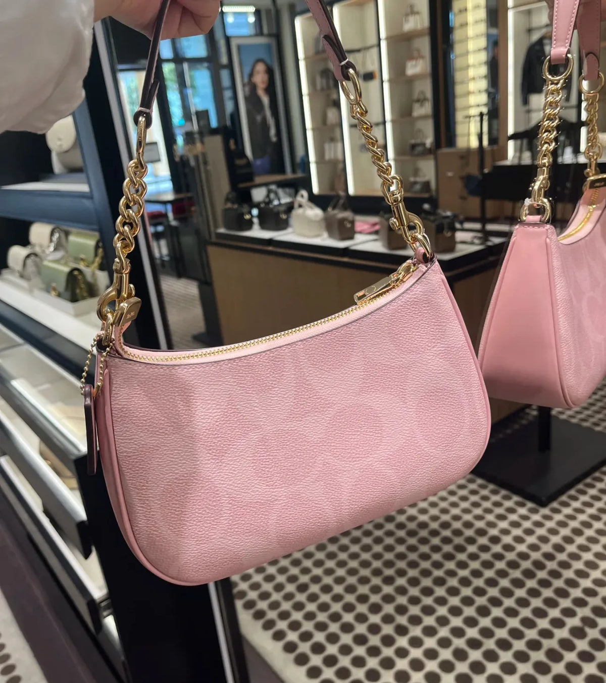 Original Outlet Coach Pink Women Shoulder Bag Cal51 Teri