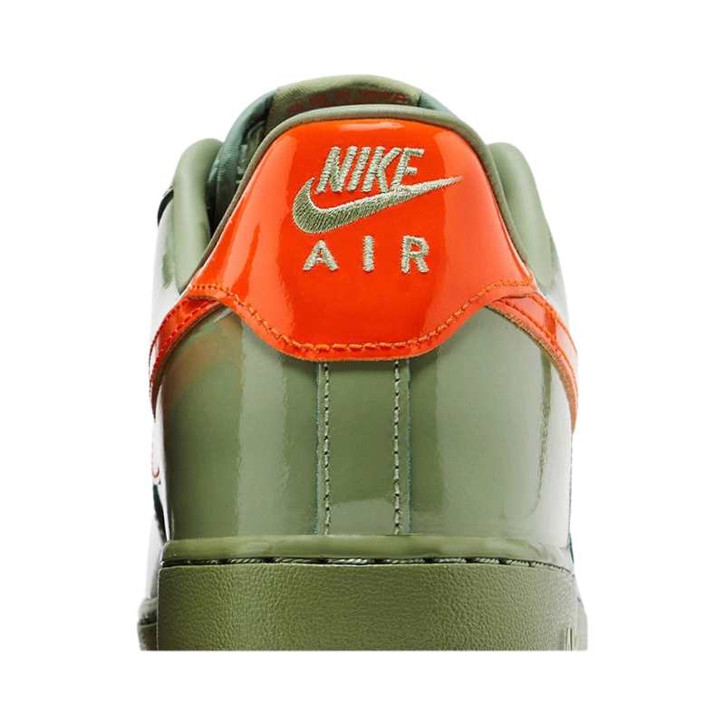 Nike air force 1 low premium oil green safety orange