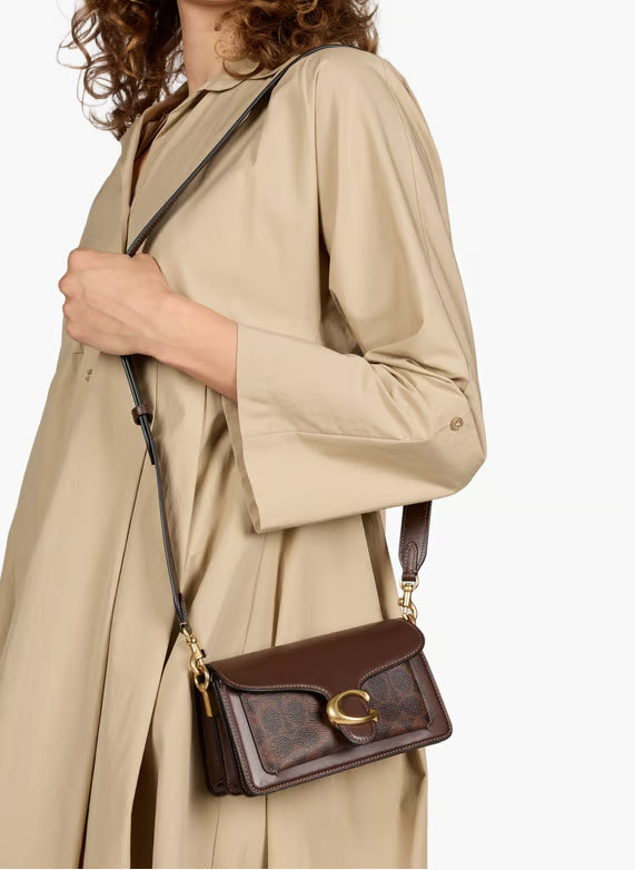 Original Outlet Coach Tabby Chain Clutch In Signature Canvas