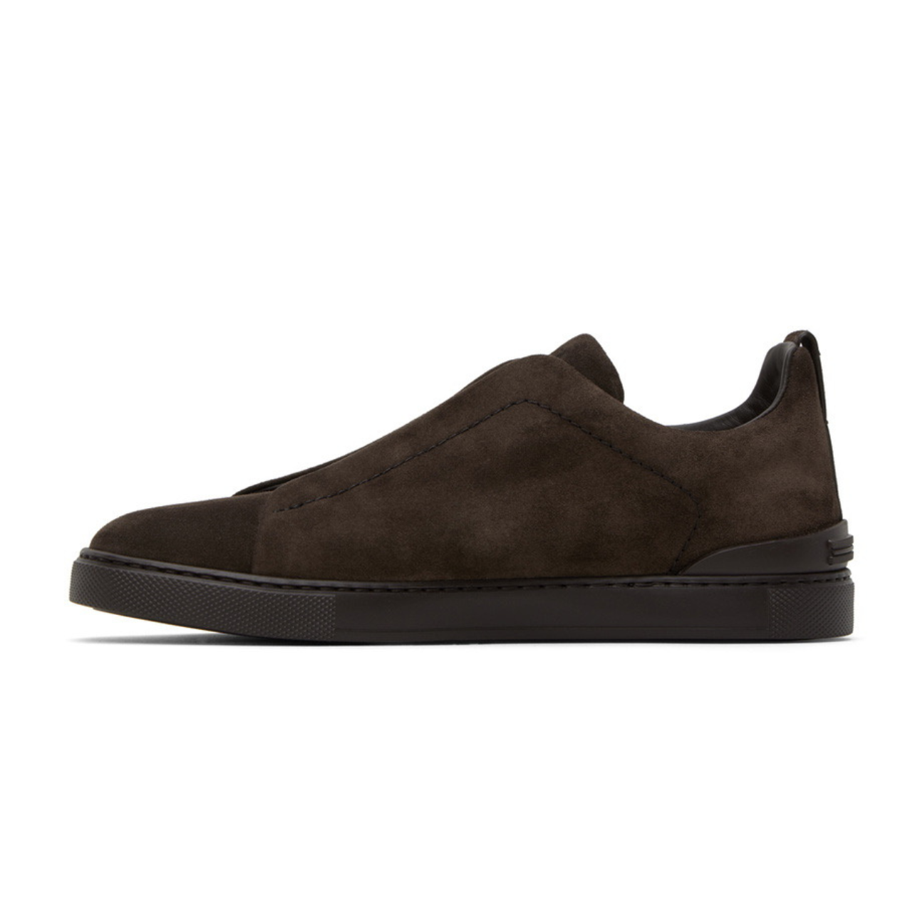 Zegna BROWN TRIPLE STITCH™ SECONDSKIN SNEAKERS