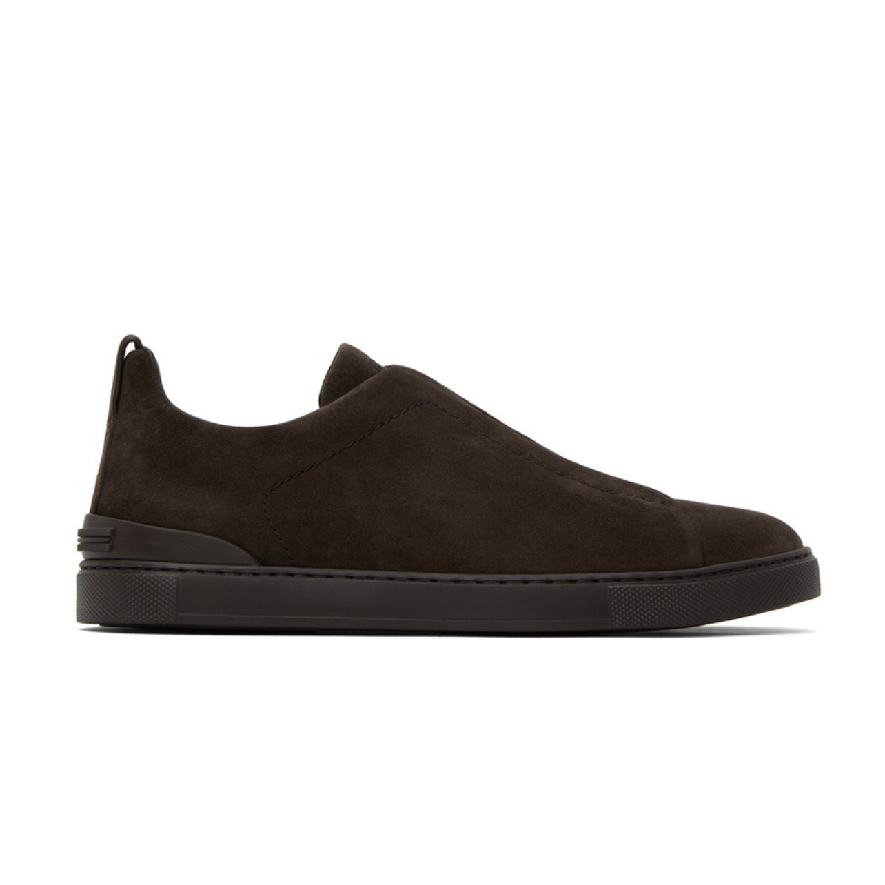 Zegna BROWN TRIPLE STITCH™ SECONDSKIN SNEAKERS