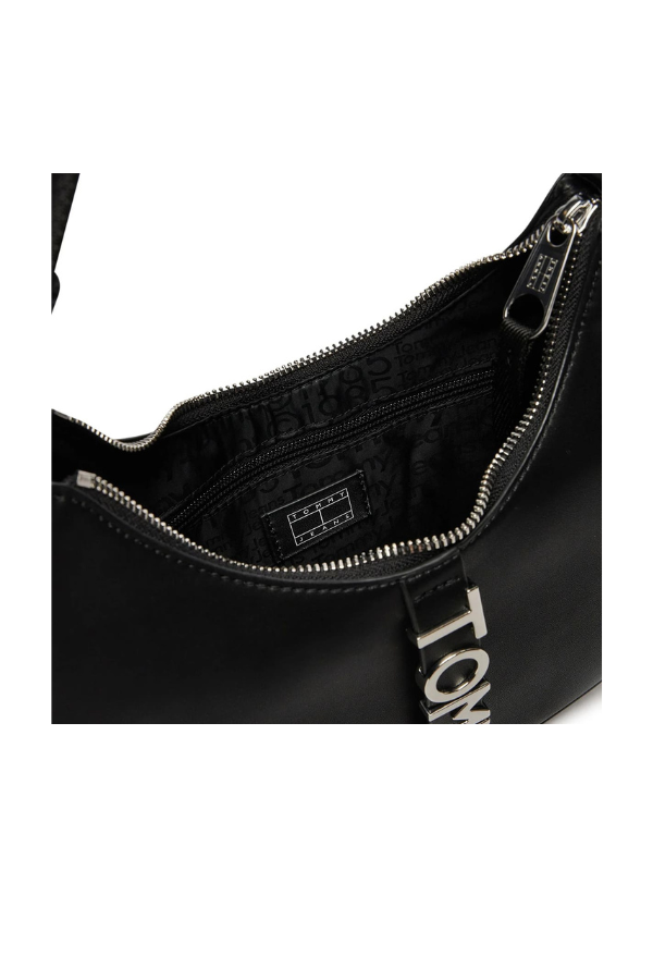 Original Outlet Tommy Hilfiger Black Women Shoulder Bag Aw0Aw16510 – Elegant Everyday Shoulder Bag