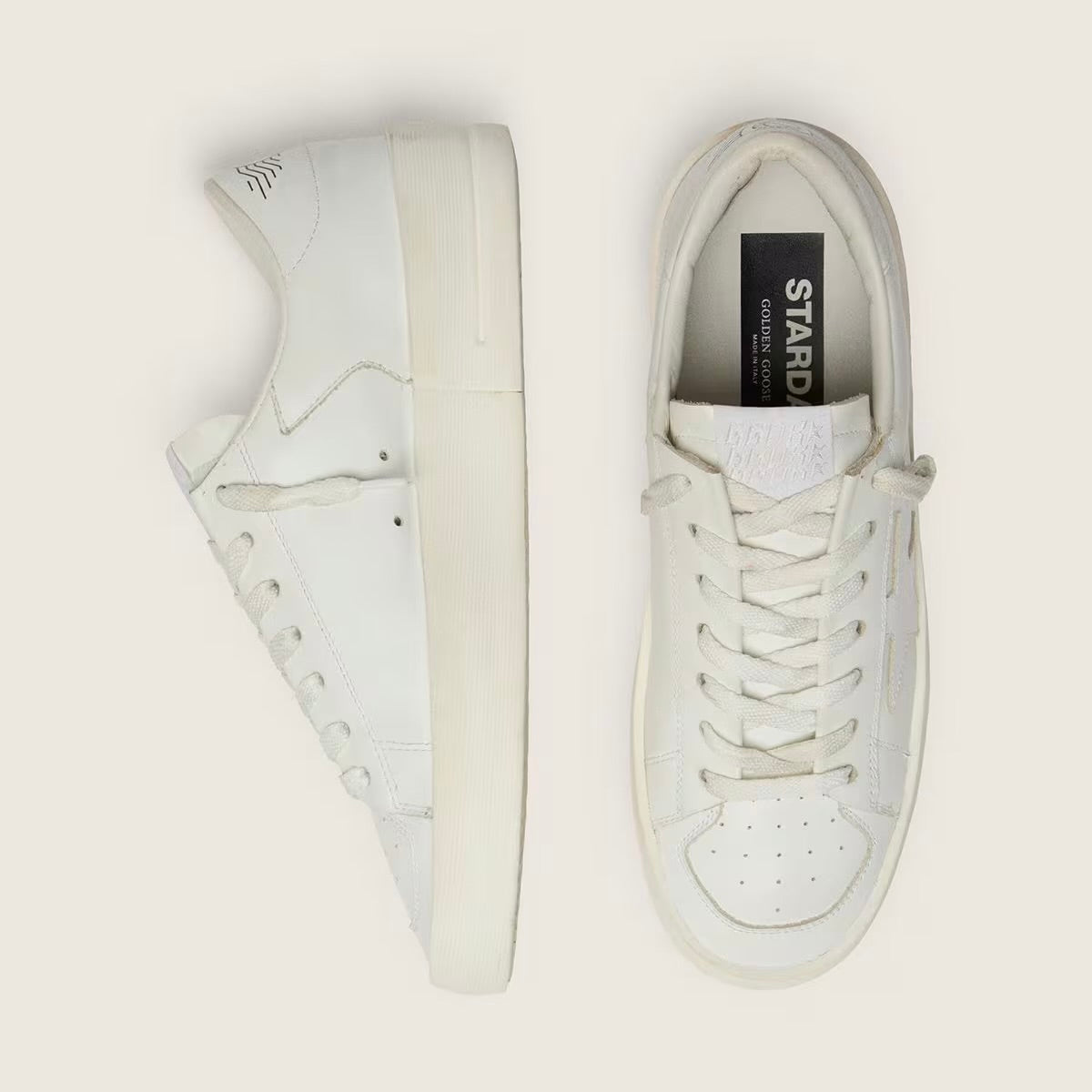Golden Goose Super-Star Stardan in total white leather(Unisex)
