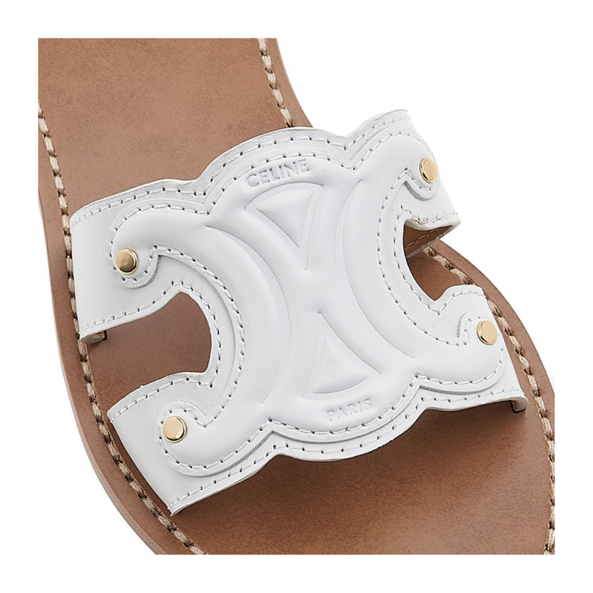 Celine Triomphe Mule White (Women's)