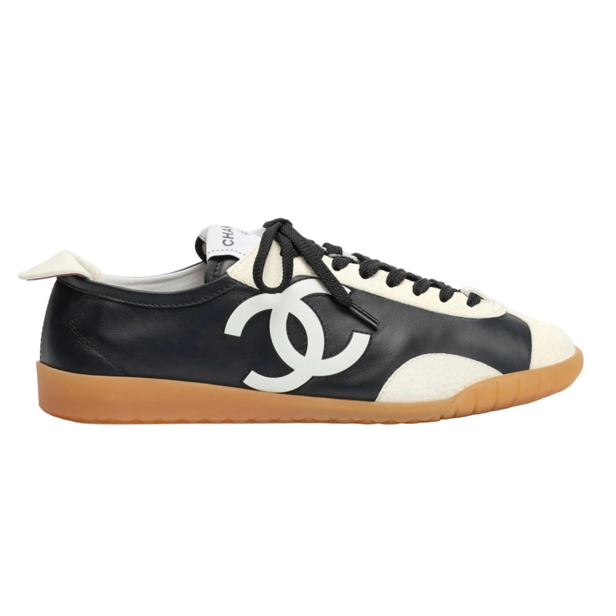 CHANEL Black & White Low-Top Sneakers