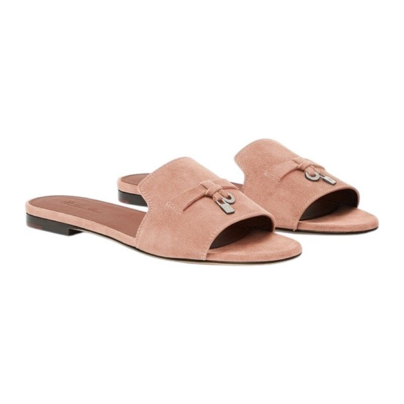 Loropiana Summer Charms Sandal Suede Goatskin Precious Rose