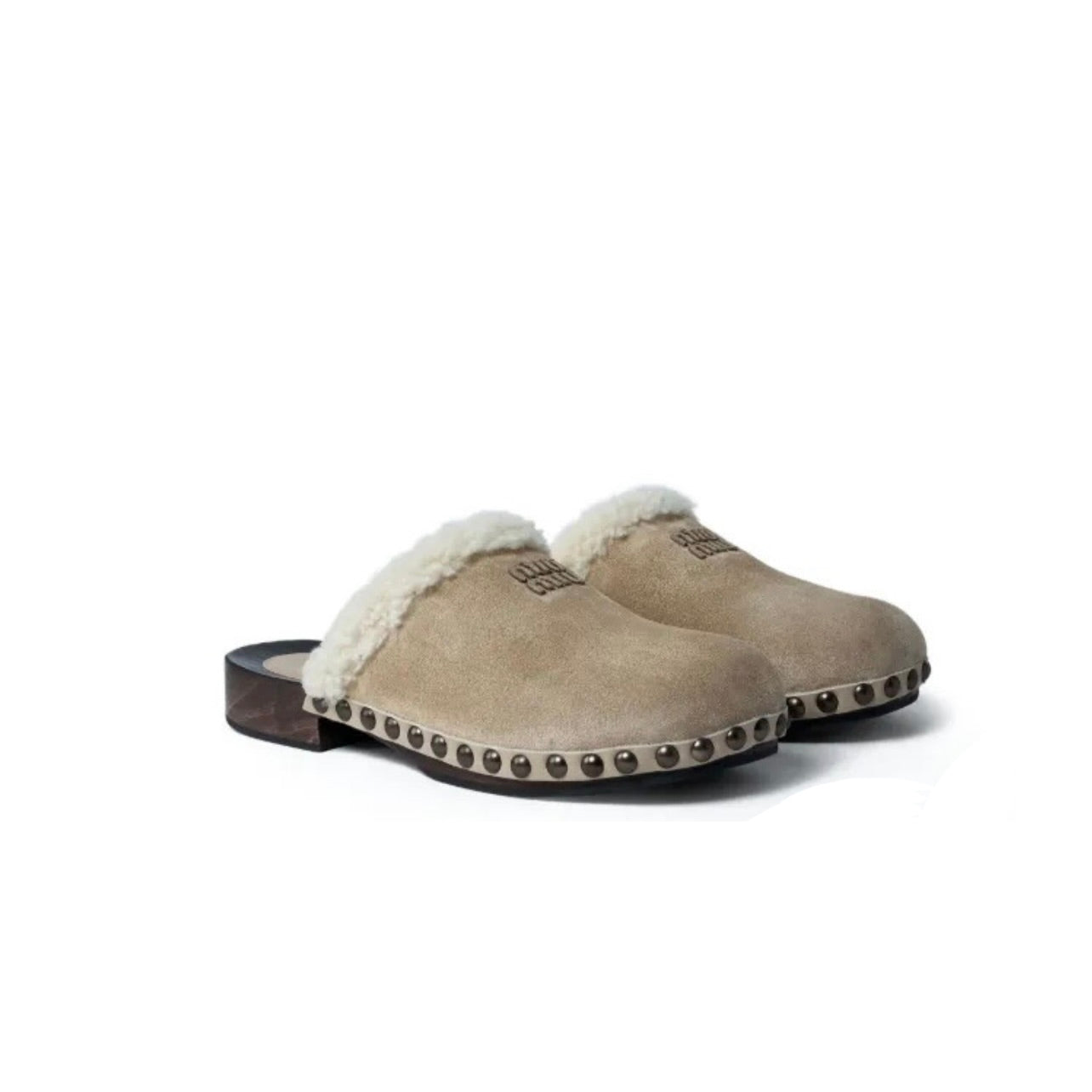 Miu Miu Suede clogs - beige