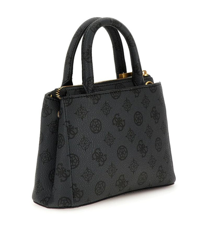 Original Outlet Guess handbag with 4G peony logo Gray