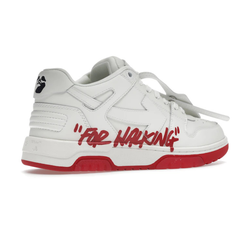 OFF-WHITE Out Of Office “OOO” Low Tops For Walking White White Red SS22