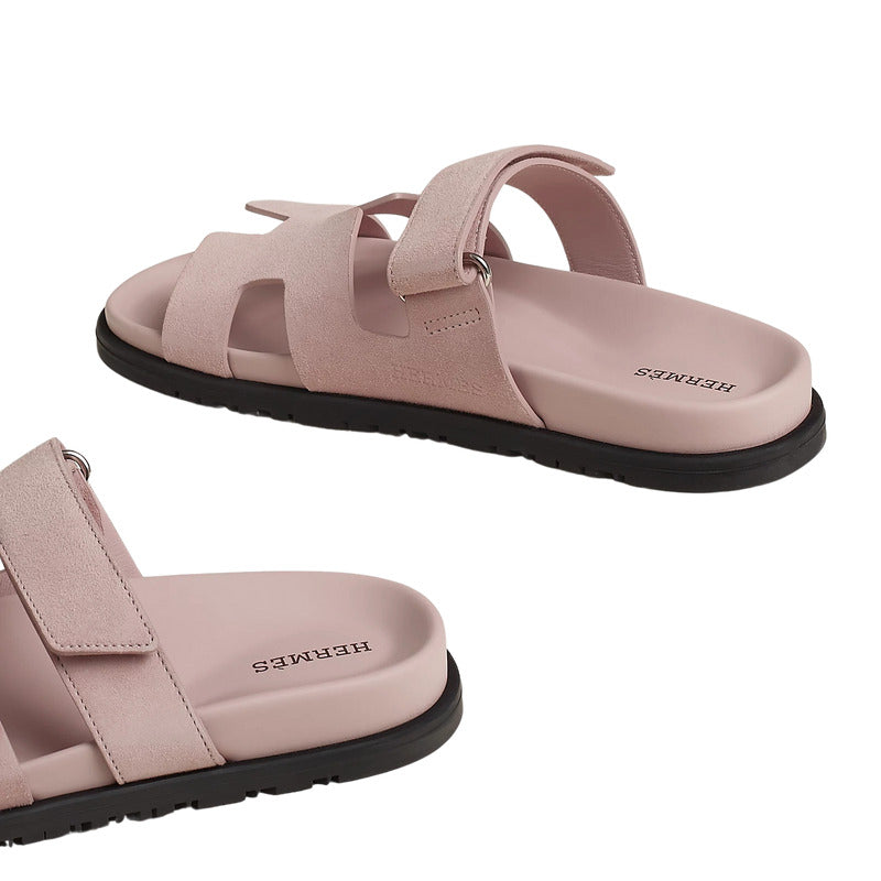 Hermès Chypre Sandals 'Pink Suede'