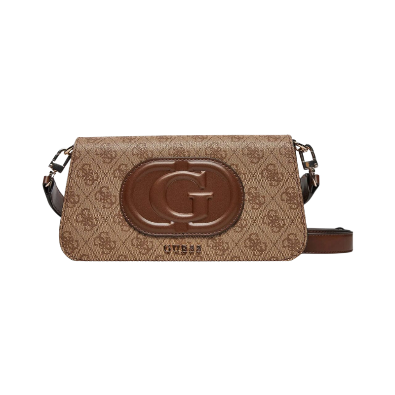 Original Outlet Guess Latte Brown Women Shoulder Bag
