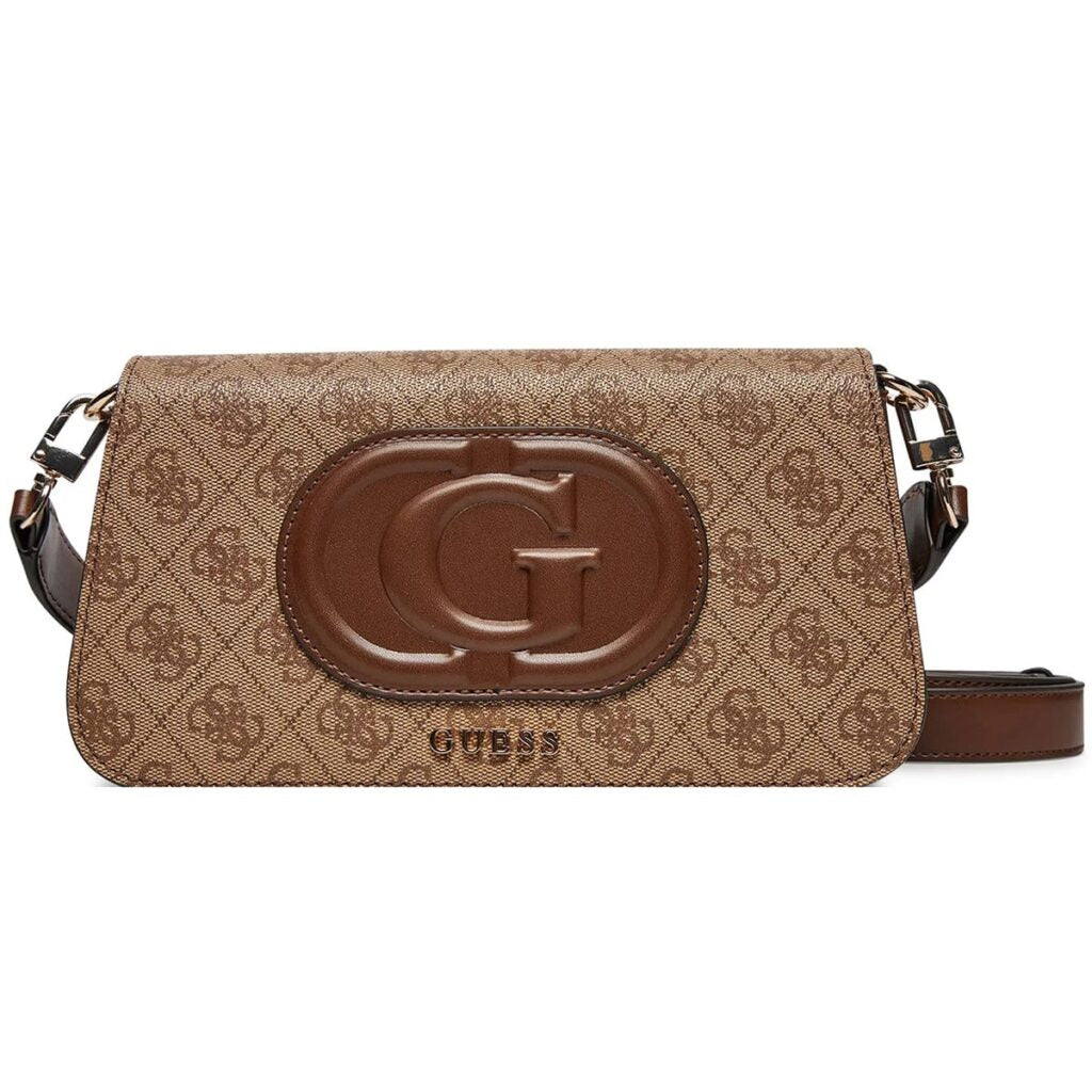 Original Outlet Guess Latte Brown Women Shoulder Bag