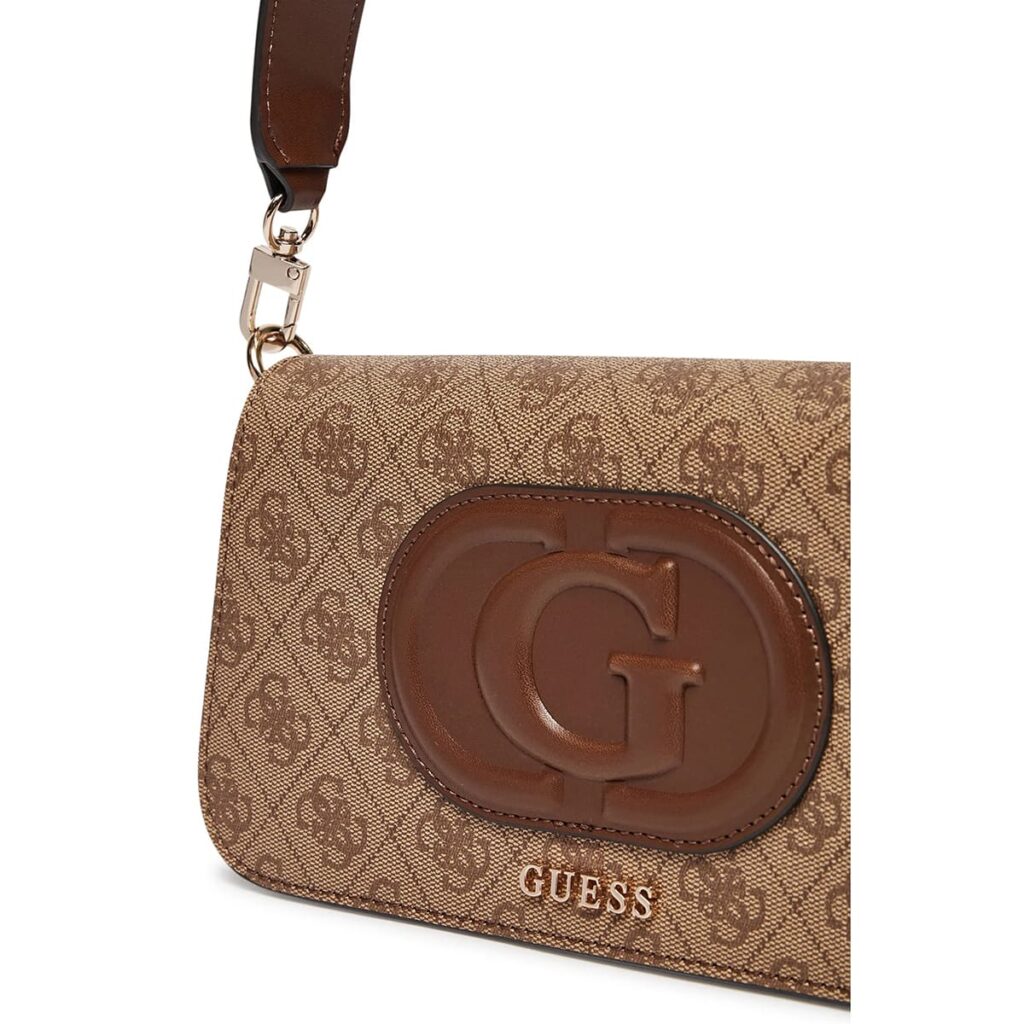 Original Outlet Guess Latte Brown Women Shoulder Bag