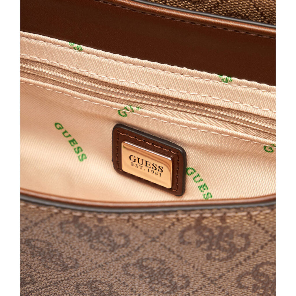 Original Outlet Guess Latte Brown Women Shoulder Bag