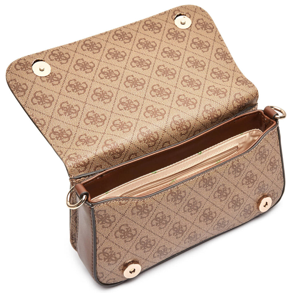 Original Outlet Guess Latte Brown Women Shoulder Bag