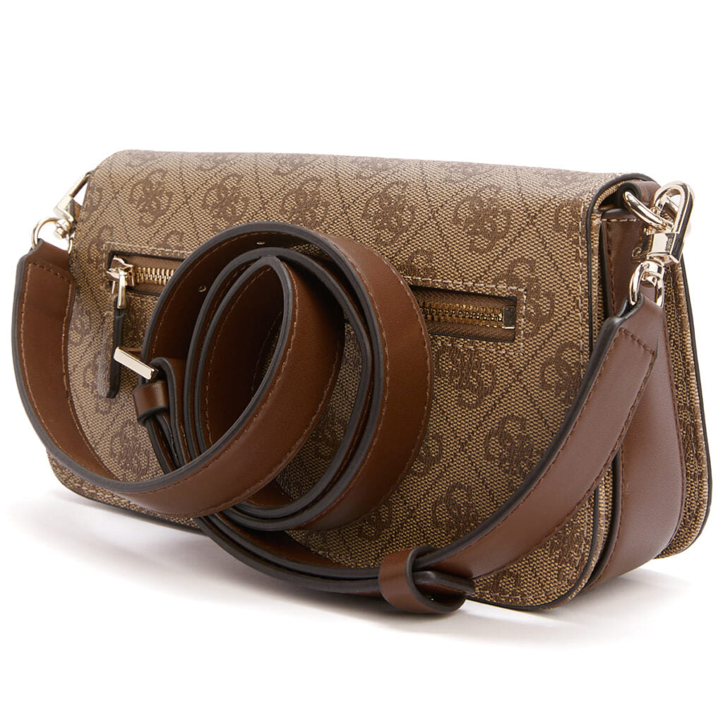 Original Outlet Guess Latte Brown Women Shoulder Bag